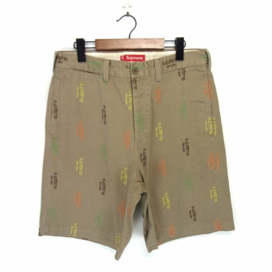 シュプリーム Supreme ■ 23SS 【 Classic Logo Chino Short 】 クラシック ロゴ 総柄 チノ ハーフ パンツ ショーツ w15590