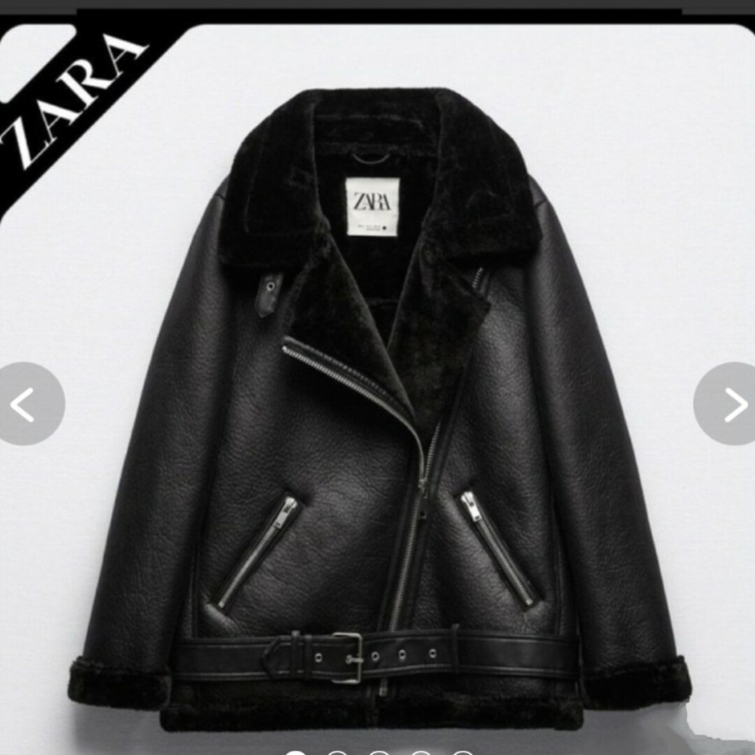 ZARA WOMAN ザラウーマン　ムートンライダースジャケット　M