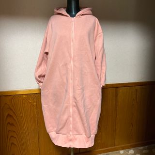 新品タグ付♡ロングジップパーカー♡ゆったり萌え袖♡フリース暖か♡