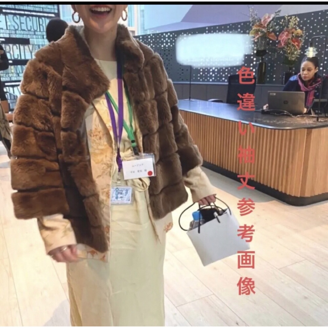 美品 Unaca 【GLOW 1月号掲載】ラビットファーショートコート 美品 Unaca 【GLOW 1月号掲載】ラビットファーショートコート