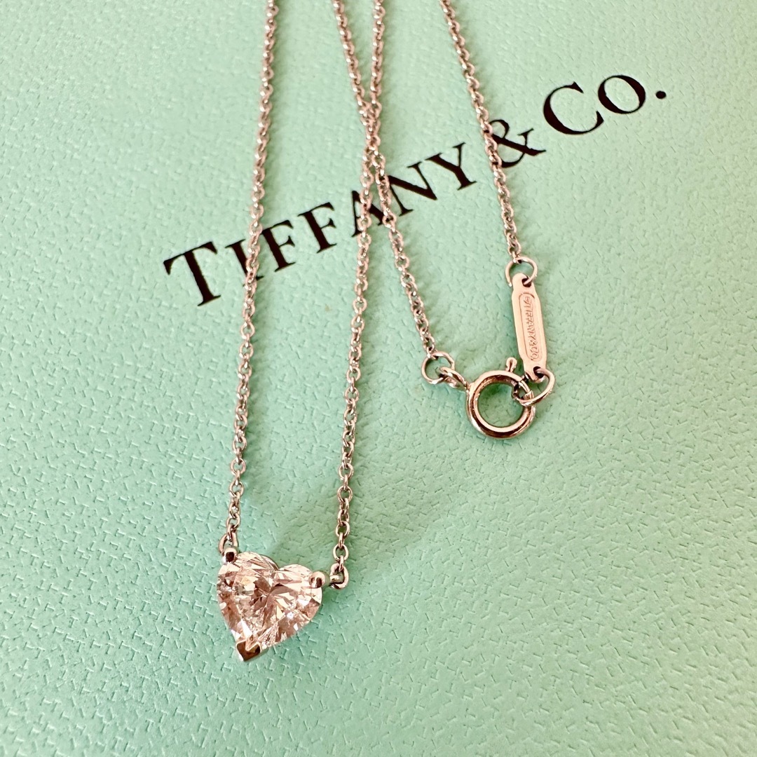 Tiffany&co.ハートシェイプ0.77ctダイヤモンドPT950ネックレス