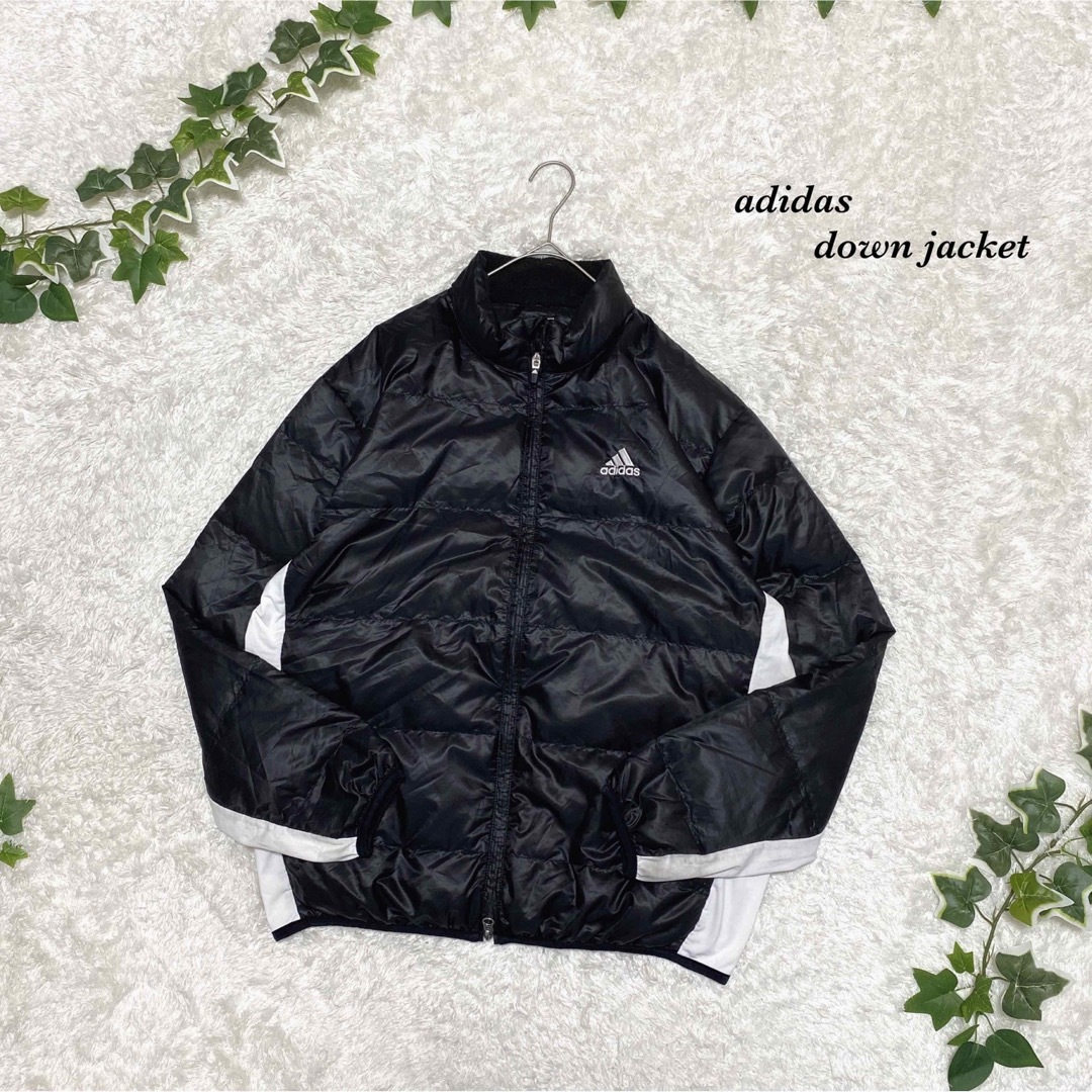 adidas アディダス ジャケット 総柄 古着 ダウンジャケット 国旗タグ | フリマアプリ ラクマ