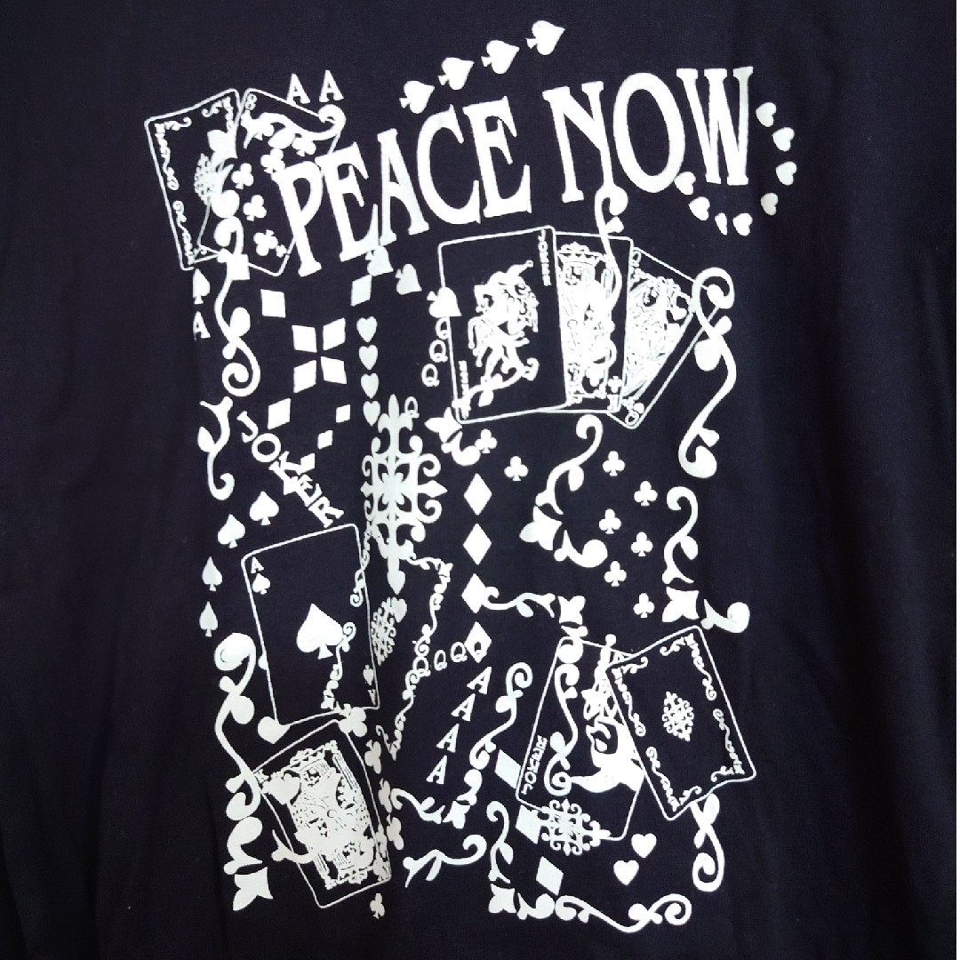 PEACE NOW(ピースナウ)のPEACE NOW ブラック トランプ柄 未使用 レディースのトップス(カットソー(長袖/七分))の商品写真