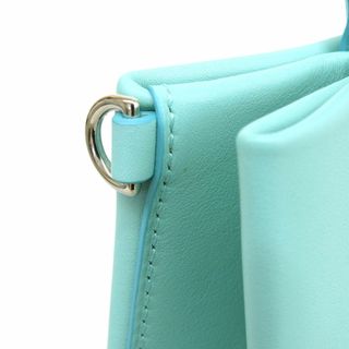 ティファニー TIFFANY & Co. キャットストリート ミニショッピングトート 2WAYバッグ ショルダーバッグ レザー ブルー  新入荷 TI0133約10ｃｍ持ち手を含む高さ