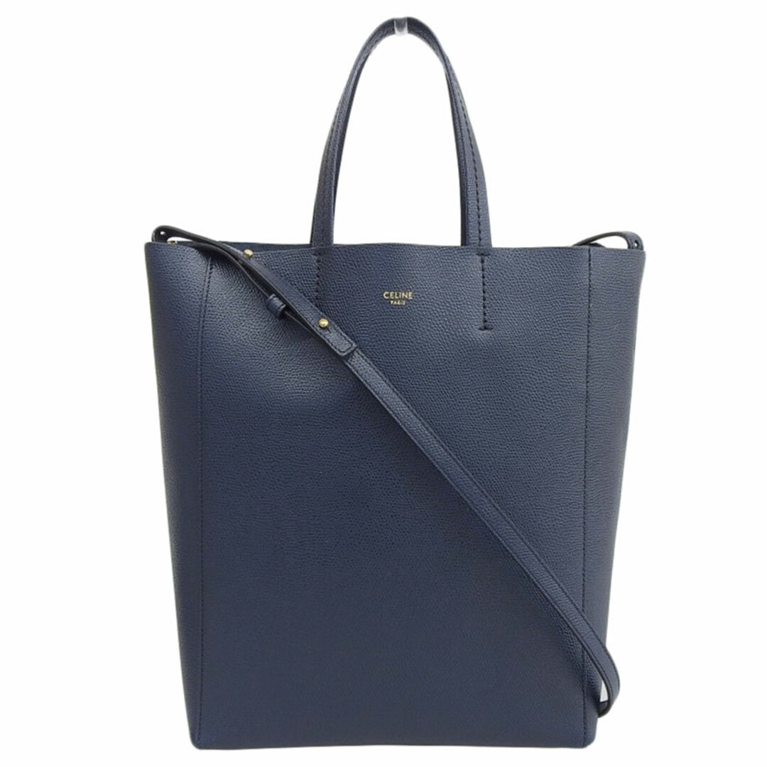 セリーヌ CELINE バーティカルカバスモール 2WAYバッグ トートバッグ ショルダーバッグ レザー ネイビー 中古 新入荷 OB1559 |  フリマアプリ ラクマ