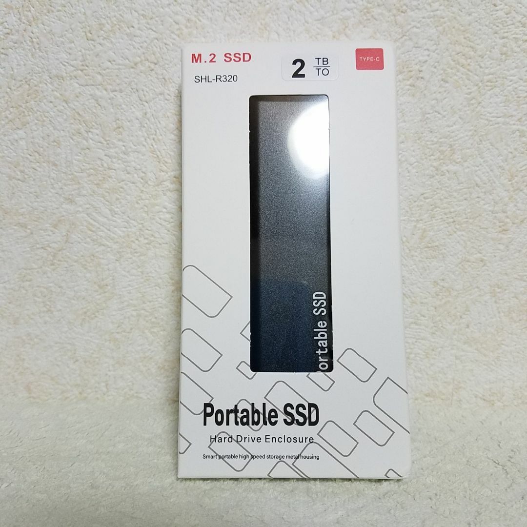 外付けSSD 2TB ポータブル★Type-C★新品★ブラック