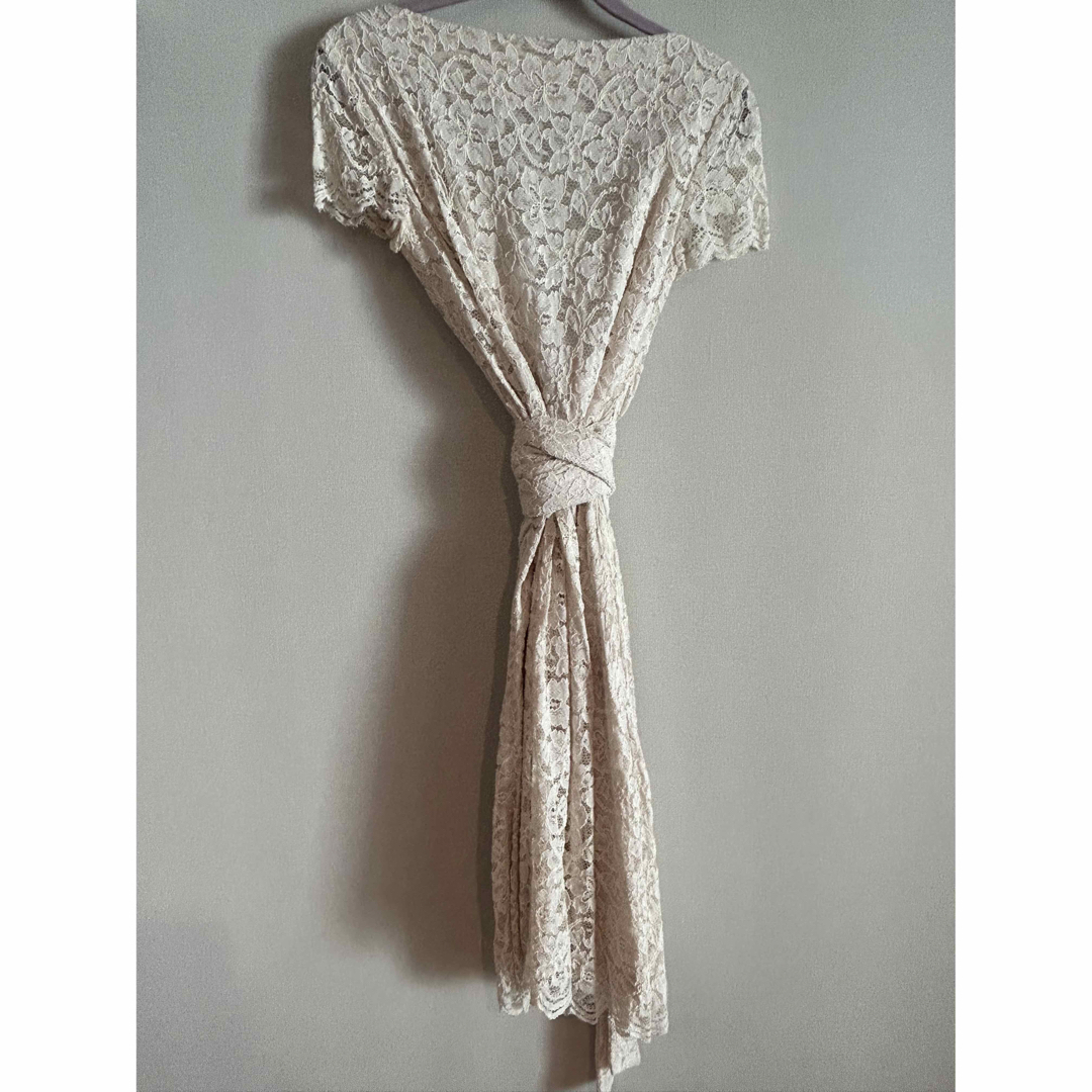 DIANE von FURSTENBERG - 美品DVF アイボリー レース ラップドレス 4の