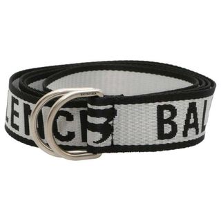 バレンシアガ(Balenciaga)のバレンシアガ ベルト D Ring キャンバス 703137210AA1063 BALENCIAGA メンズ 黒 白(ベルト)