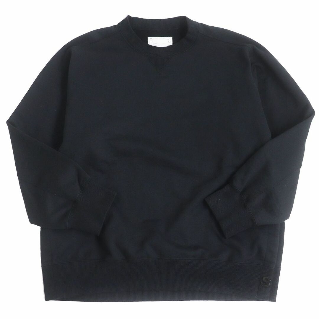 美品□23SS sacai/サカイ 23-03025M 無地 Sweat Jersey Pullover コットン100％ 長袖  スウェットシャツ/トレーナー 黒 4 日本製 正規品 | フリマアプリ ラクマ