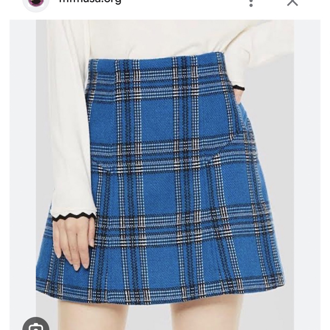 SNIDEL(スナイデル)のsnidel ツイードフレアスカショーパン 青 ブルー レディースのスカート(ミニスカート)の商品写真