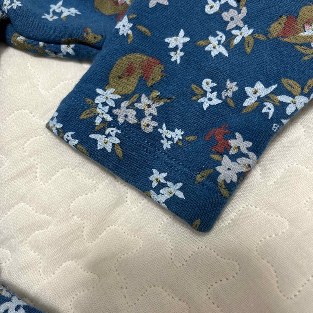 PETIT BATEAU(プチバトー)の【美品】PETIT BATEAU バンビ柄ワンピース 5ans キッズ/ベビー/マタニティのキッズ服女の子用(90cm~)(ワンピース)の商品写真