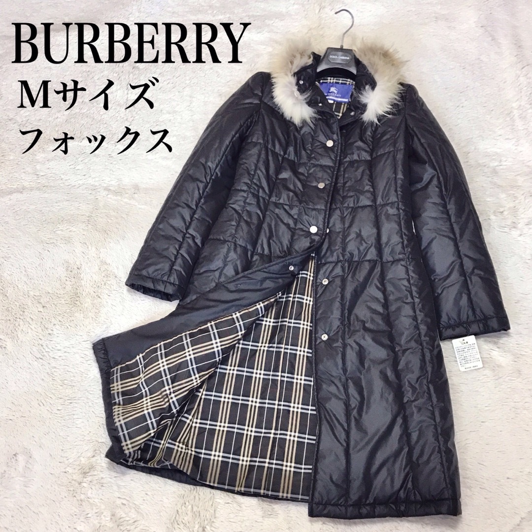美品 BURBERRY BLUE LABEL ダウンコート フォックスファー-