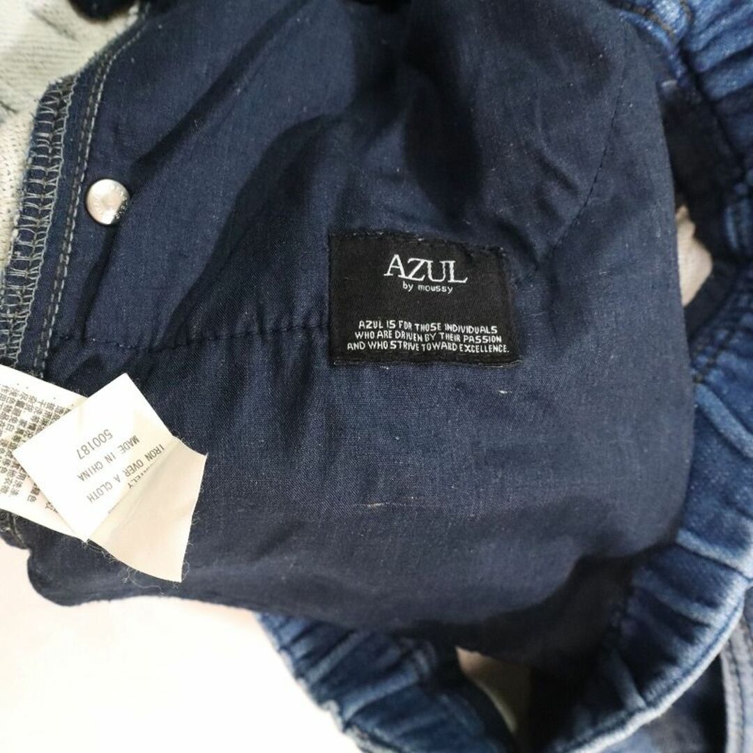 AZUL by moussy(アズールバイマウジー)のアズールバイマウジー クロップドスウェットデニムパンツ メンズ Lサイズ メンズのパンツ(デニム/ジーンズ)の商品写真