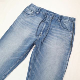 アズールバイマウジー(AZUL by moussy)のアズールバイマウジー クロップドスウェットデニムパンツ メンズ Lサイズ(デニム/ジーンズ)