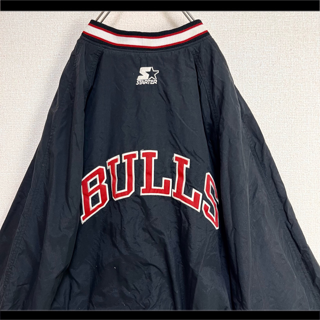 STARTER NBA プルオーバートップ CHICAGO BULLS ブラック-