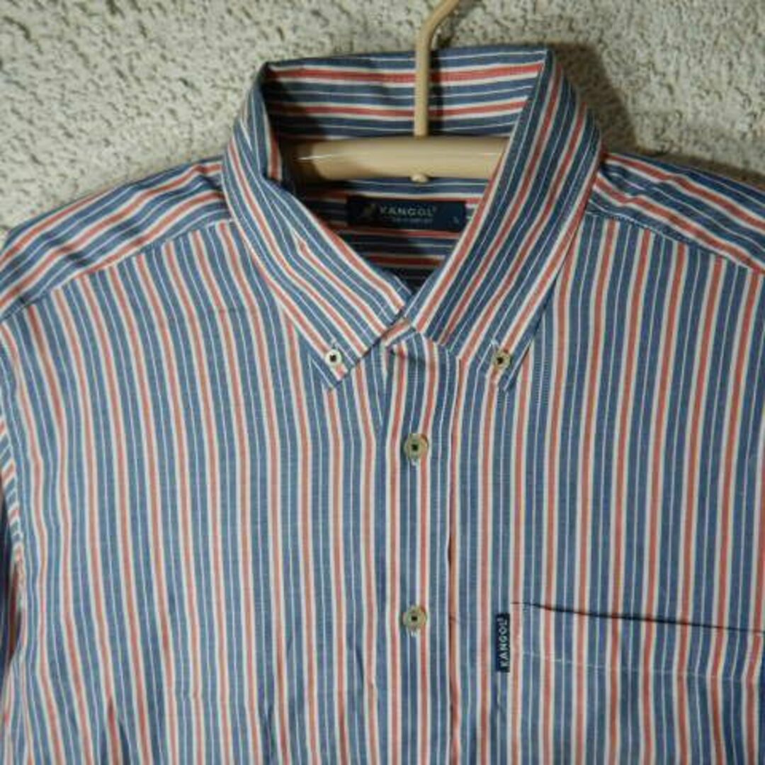 KANGOL(カンゴール)のo7069　カンゴール　長袖　ストライプ　デザイン　ボタンダウン　シャツ メンズのトップス(シャツ)の商品写真
