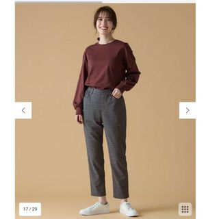 エニィファム(anyFAM)のanyfam カジュアルパンツ 大人の7daysデイリーパンツ チェック L(カジュアルパンツ)