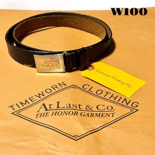 ☆限定出品☆ AtLast & Co. レザーベルト 黒 32 イニシャルネームの
