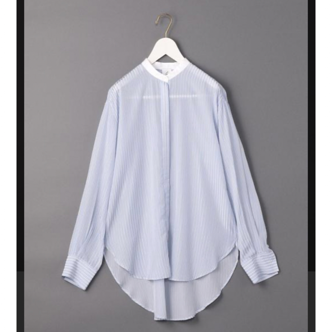 美品 6 ROKU STRIPE BIG SHIRT ストライプシャツ