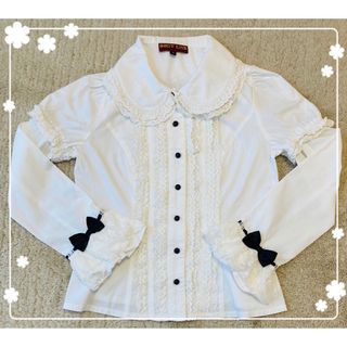 ボディライン(BODYLINE)のBODYLINE フリル レース シャツ ブラウス Sサイズ ロリータ(シャツ/ブラウス(長袖/七分))