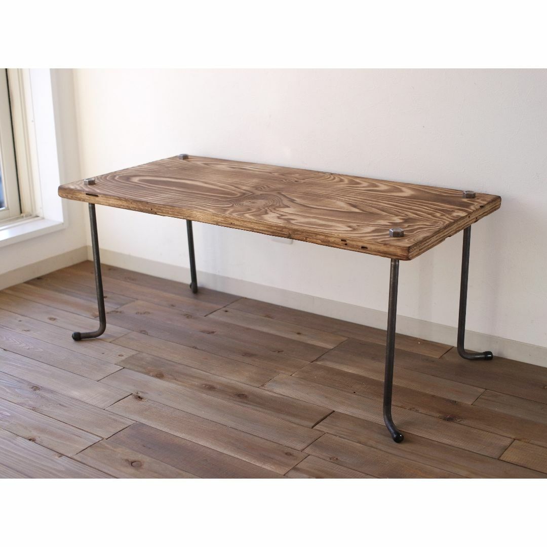wood iron table