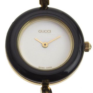 グッチ(Gucci)の【GUCCI】グッチ チェンジベルト 11/12.2 金メッキ ゴールド クオーツ アナログ表示 レディース 白文字盤 腕時計(腕時計)