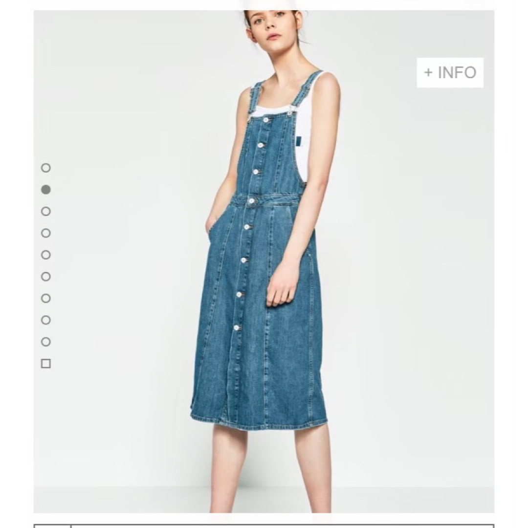 ZARA(ザラ)のZARAデニムサロペットデニムワンピースジャンパースカート レディースのパンツ(サロペット/オーバーオール)の商品写真