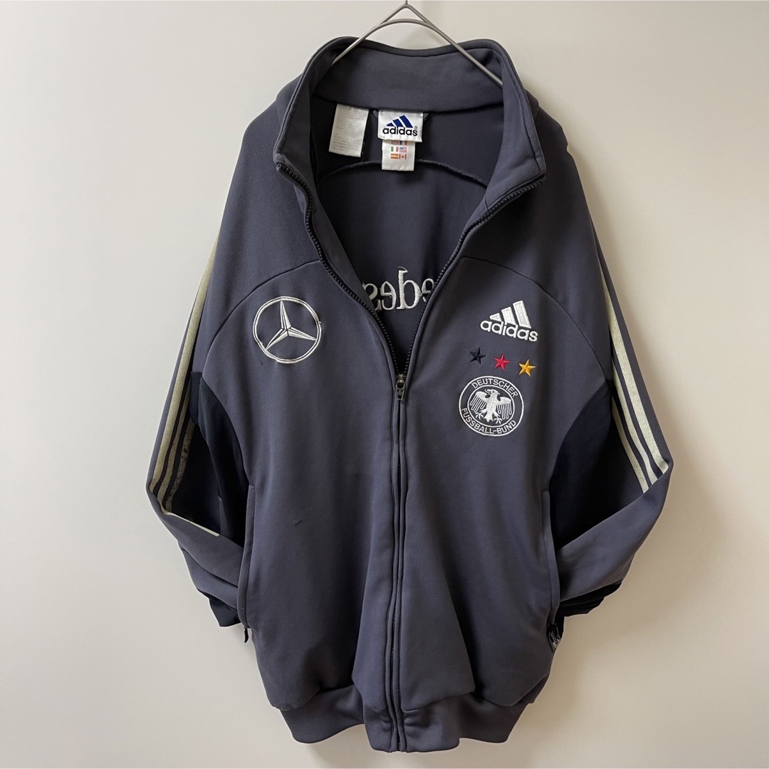 90s】サッカードイツ代表 アディダス刺繍トラックジャケット古着ジャージ ベンツ