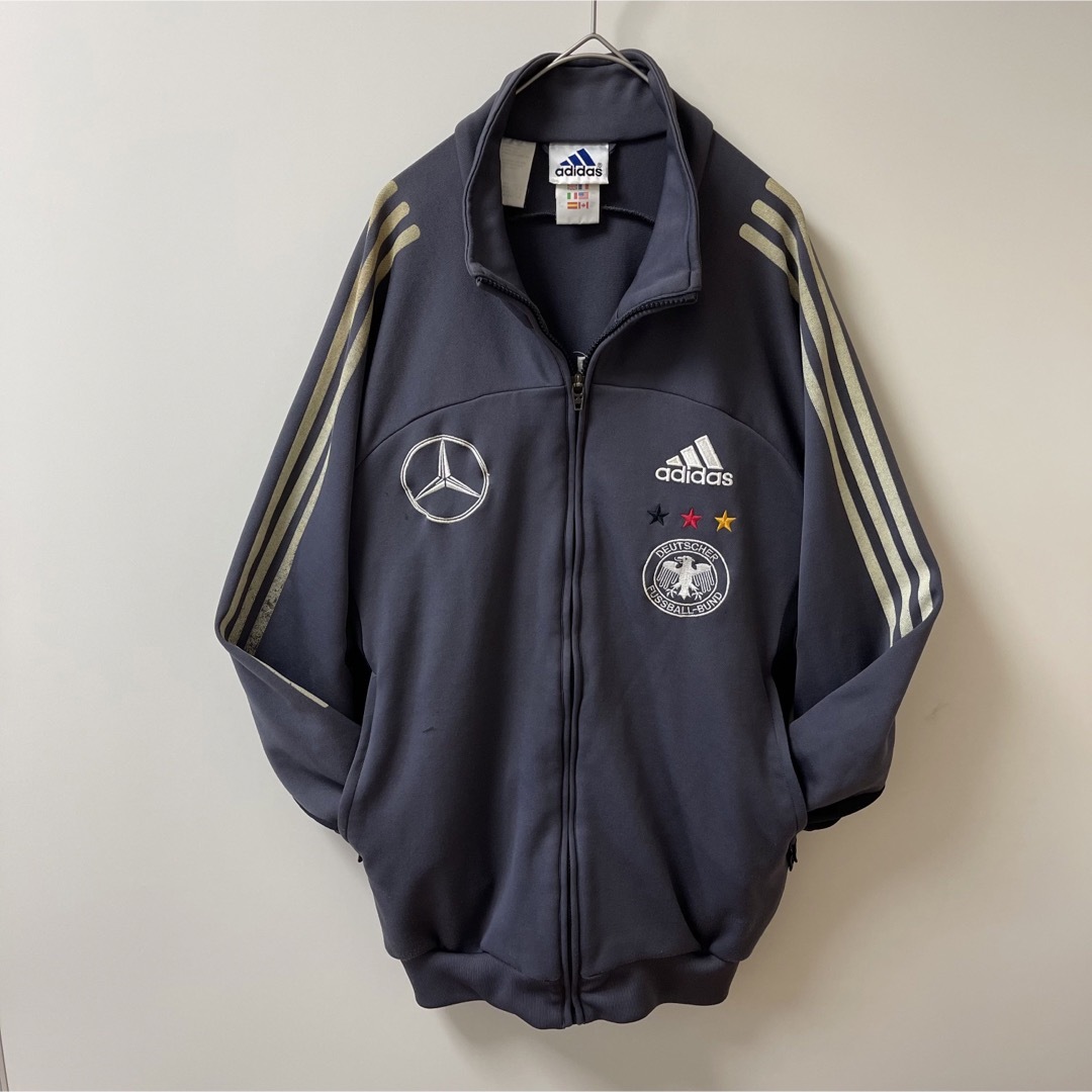 90s】サッカードイツ代表 アディダス刺繍トラックジャケット古着ジャージ ベンツ