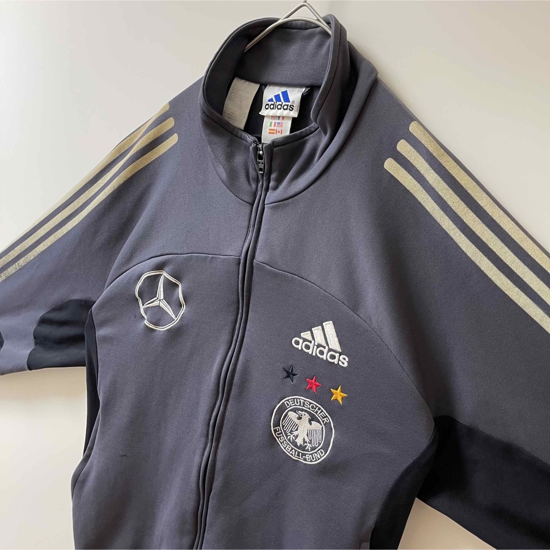90s】サッカードイツ代表 アディダス刺繍トラックジャケット古着ジャージ ベンツ