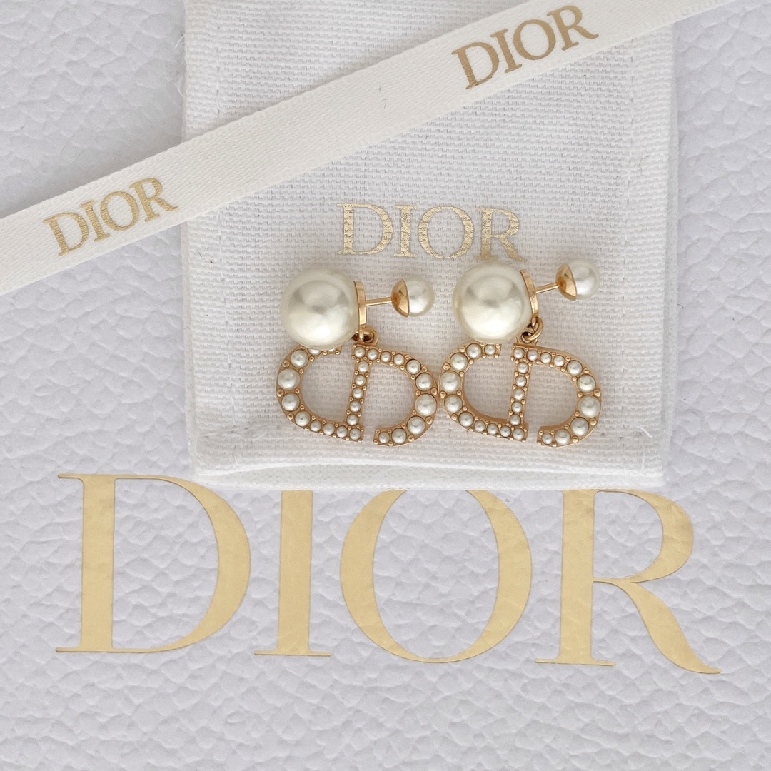 Christian Dior - Dior CD ディオール パール ピアス イヤリング