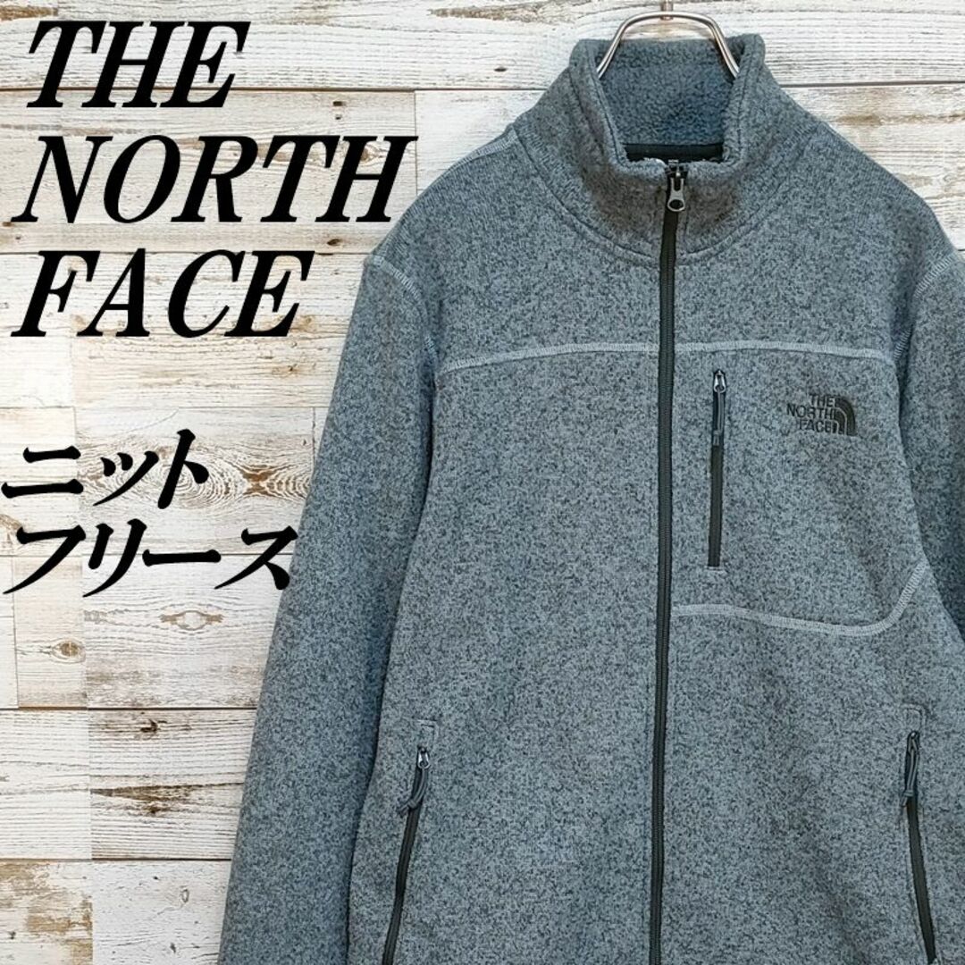 THE NORTH FACE - 【G75】USA規格ノースフェイス 刺繍ロゴ フルジップ