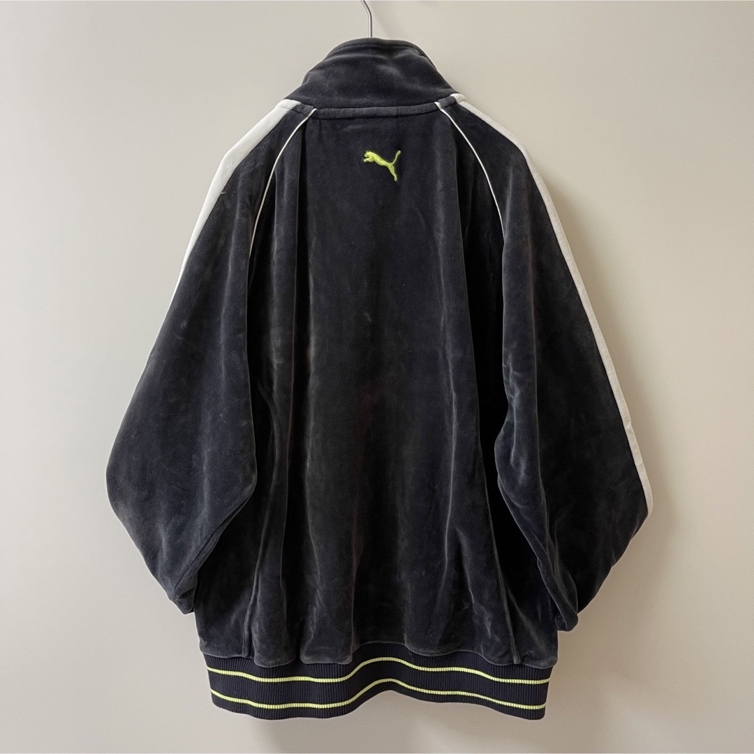 PUMA - XLベロア】目利きプーマ刺繍トラックジャケット古着ジャージ 黒