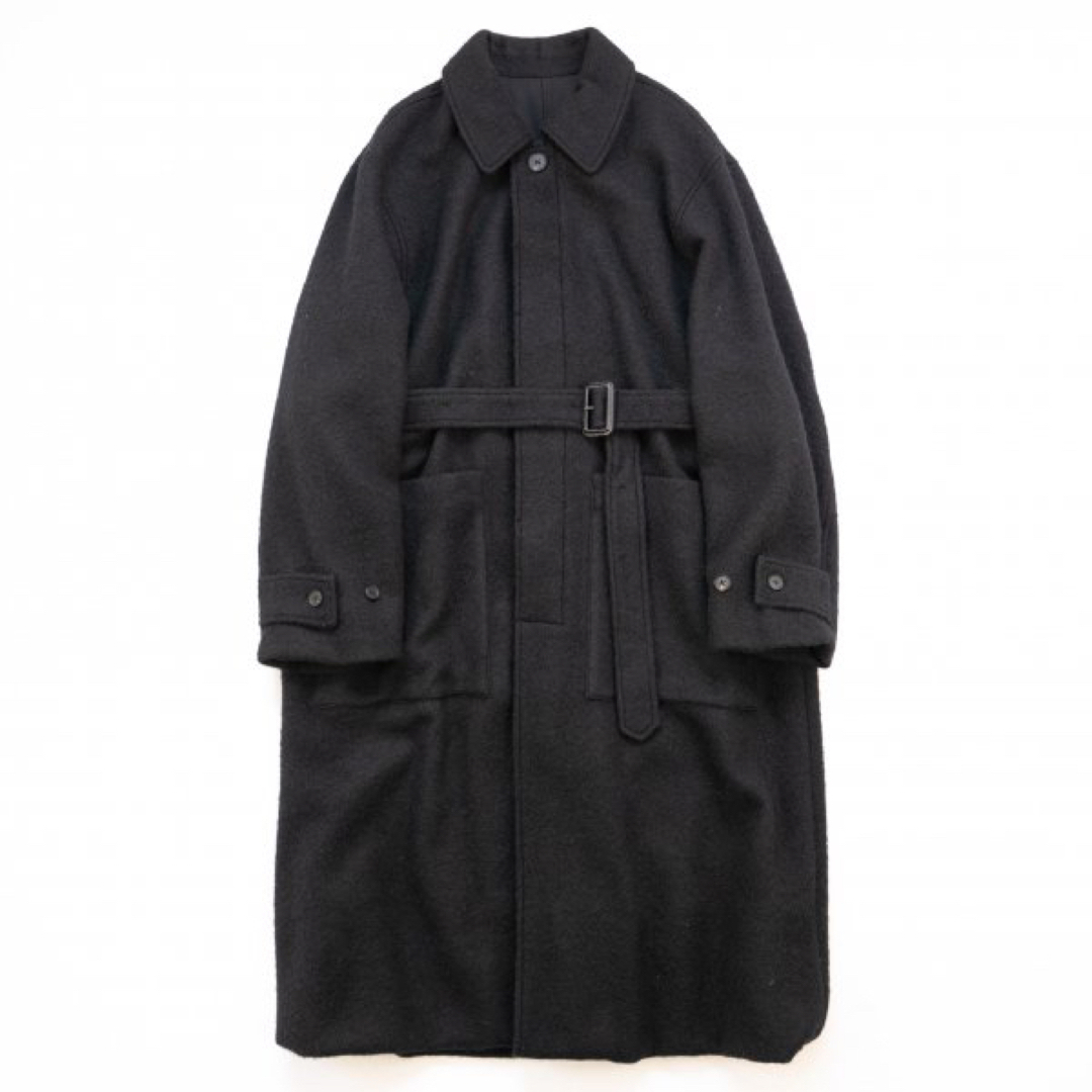 stein 21aw OVERSIZED BLANKET COAT 黒 S-