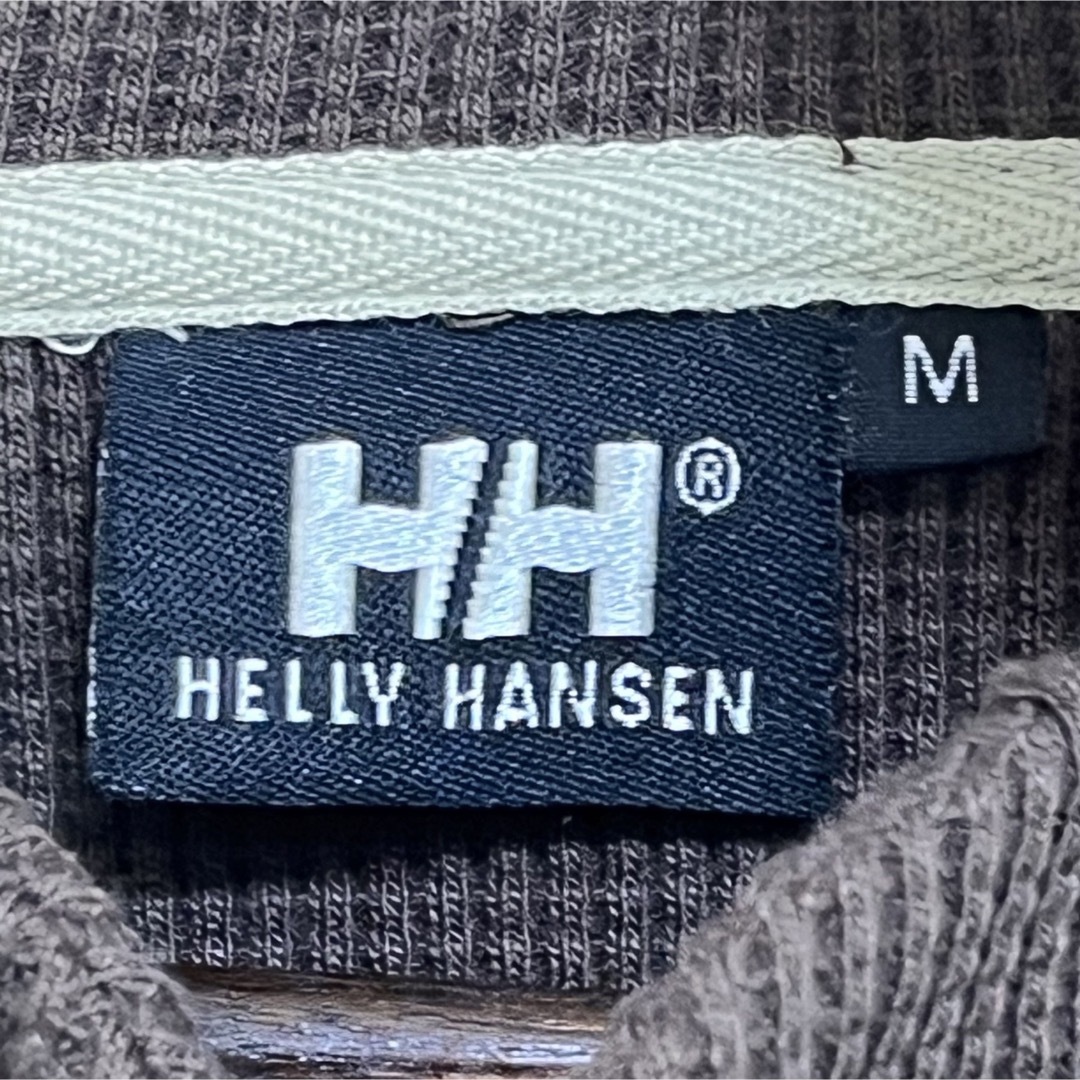 HELLY HANSEN ヘリーハンセン コットンニット ブラウン ロゴ刺繍 7