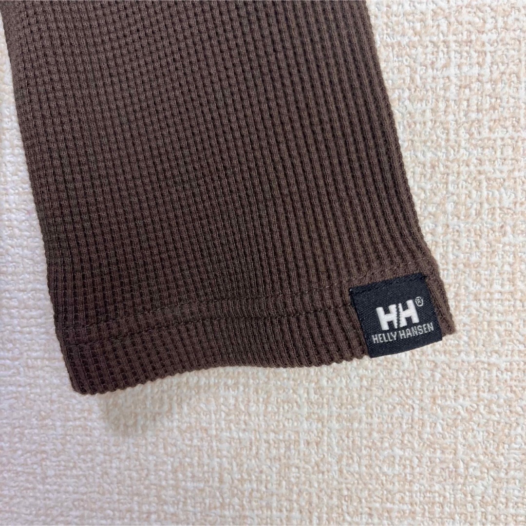 HELLY HANSEN ヘリーハンセン コットンニット ブラウン ロゴ刺繍 5