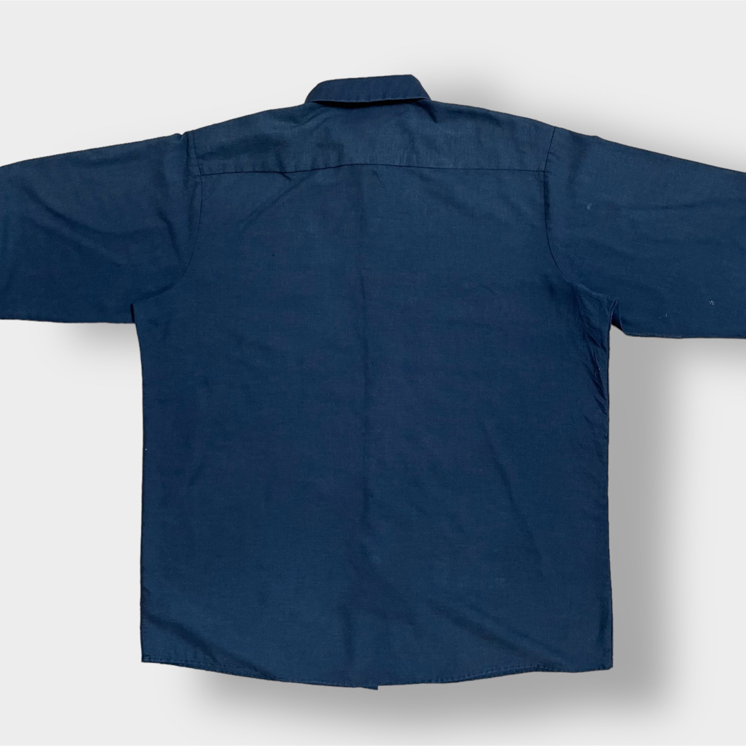 RED KAP(レッドキャップ)のRED KAP ワークシャツ 長袖 企業系 ワッペン XL ビッグサイズ 古着 メンズのトップス(シャツ)の商品写真