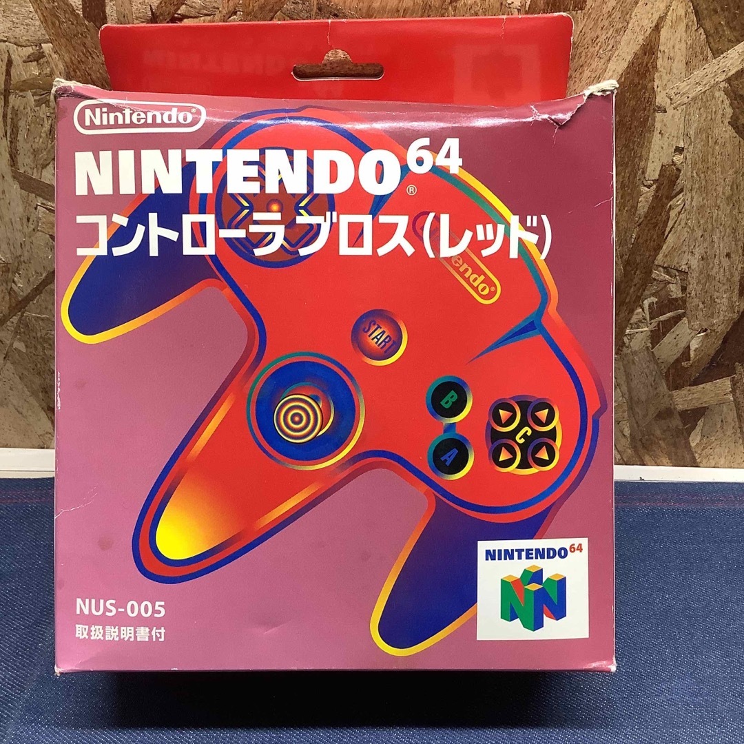 【Sあ709】ニンテンドー64  新品未使用　コントローラーブロス　レッド家庭用ゲーム機本体