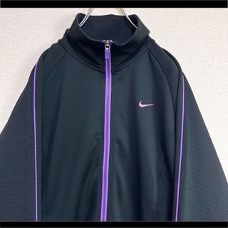 NIKE ナイキ ジャージ 上着 Mサイズ ブラック×パープル