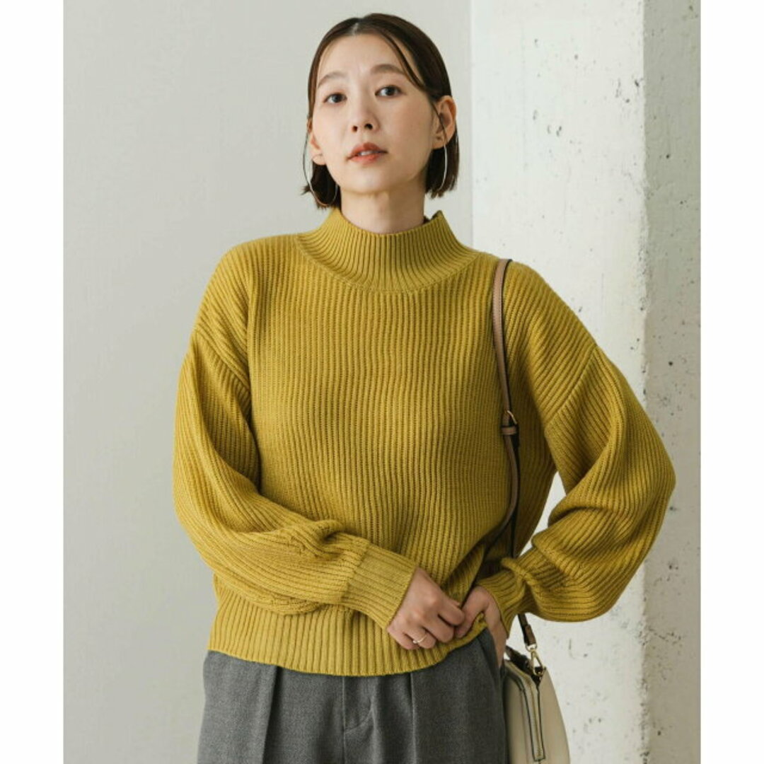 URBAN RESEARCH ROSSO(アーバンリサーチロッソ)の【YELLOW】F by ROSSO ウォッシャブル抗ピル両畦ハイネックニット レディースのトップス(ニット/セーター)の商品写真