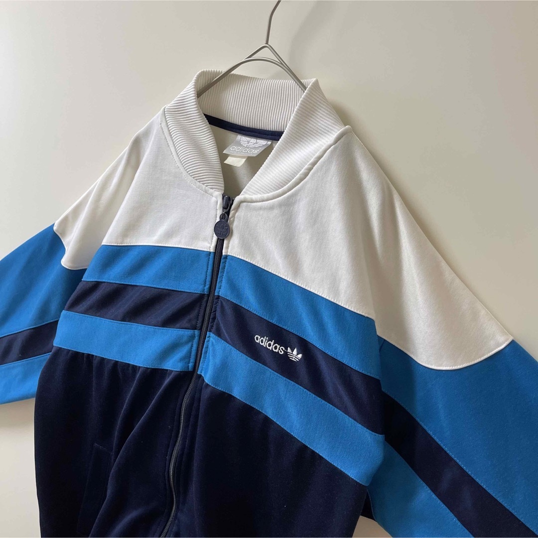 アディダス 90sビンテージ  XLサイズ adidas 青 白 レトロ