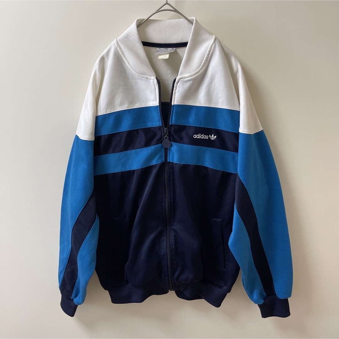 アディダス 90sビンテージ  XLサイズ adidas 青 白 レトロ