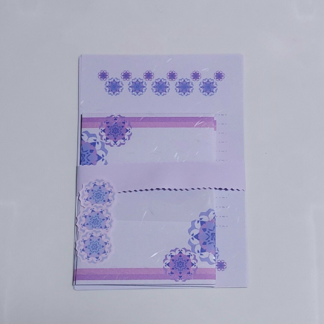 【handmade】紫３６～レターセット～ ハンドメイドの文具/ステーショナリー(カード/レター/ラッピング)の商品写真