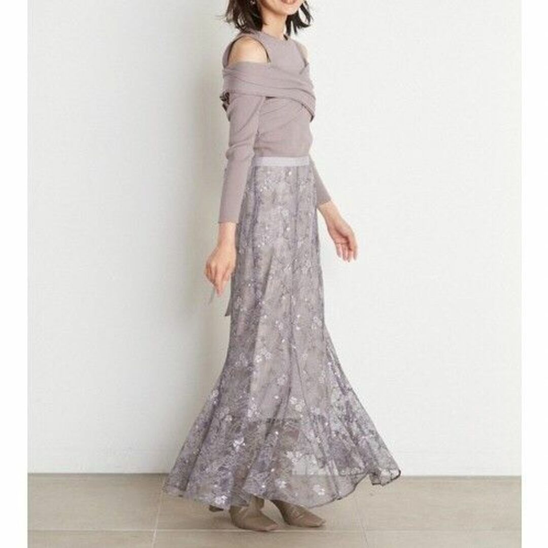 snidel♡アシメクロスデザインリブニット♡ボルドー♡美品♡スナイデル♡