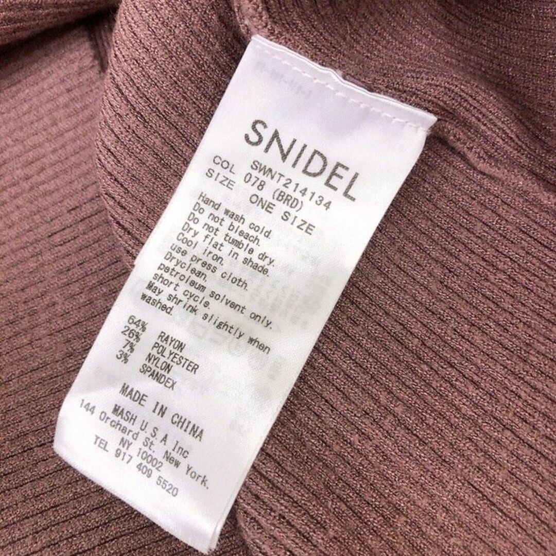 snidel♡アシメクロスデザインリブニット♡ボルドー♡美品♡スナイデル♡
