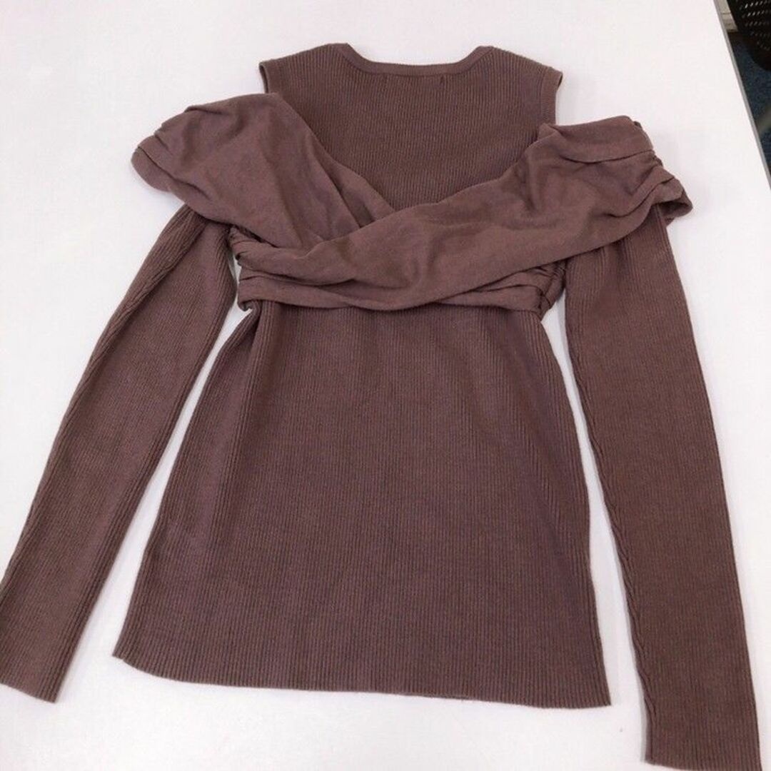 snidel♡アシメクロスデザインリブニット♡ボルドー♡美品♡スナイデル♡