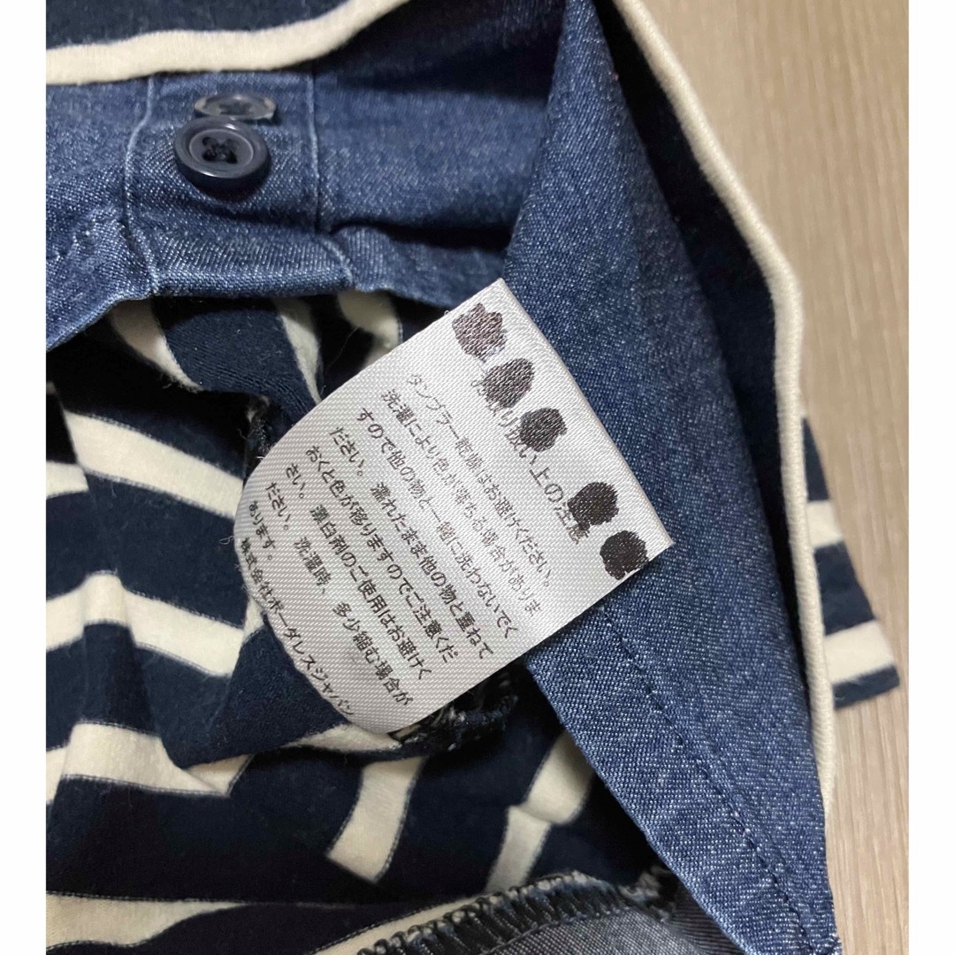 重ね着風　ボーダーTシャツ キッズ/ベビー/マタニティのキッズ服男の子用(90cm~)(Tシャツ/カットソー)の商品写真