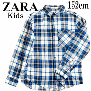 ザラキッズ(ZARA KIDS)のZARA男の子150チェック柄シャツ羽織り上着ボーイズザラ(ジャケット/上着)