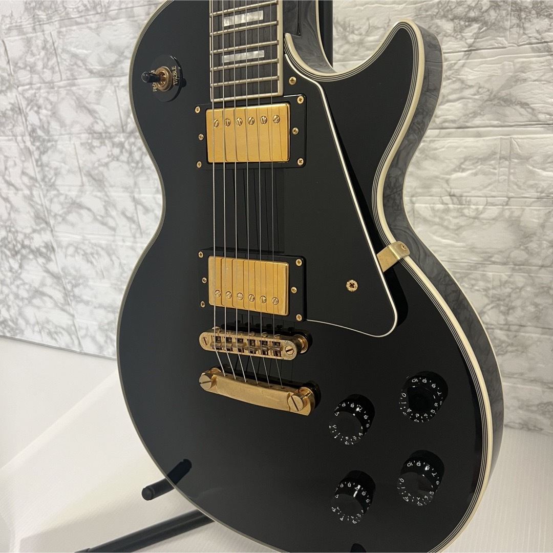 美品 BUSKER´S レスポールカスタム エレキギター クリップチューナー付-
