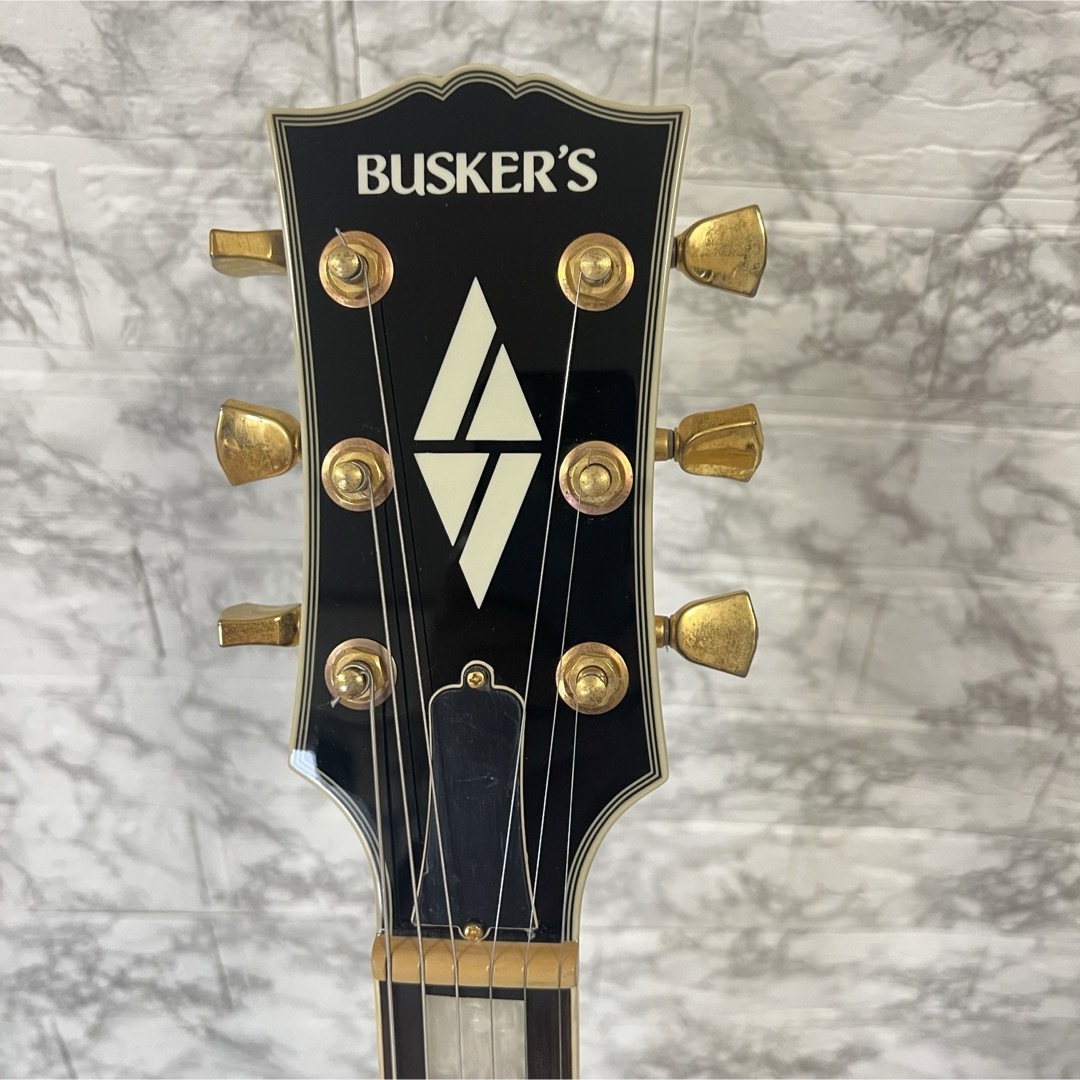 美品 BUSKER´S レスポールカスタム エレキギター クリップチューナー付-